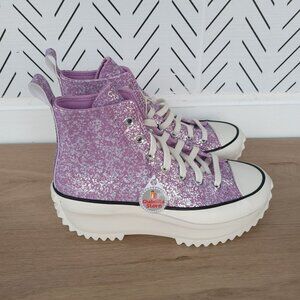 ✨Converse Run Star Hike Platform Hi 6 Men Shoes Sneakers Glitter Purple A10096C